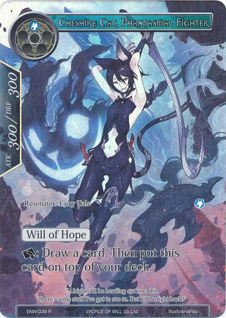 Cheshire Cat Phantasmal Fighter ENW 039 Rare Full Art Foil Cheshire Cat Phantasmal Fighter ENW 039 Rare Full Art Foil
