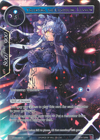 Valentina the Crumbling Illusion ENW 094 Rare Full Art Foil Force of Will Echoes of the New World Singles Valentina the Crumbling Illusion ENW 094 Rare Full Art Foil Force of Will Echoes of the New World Singles