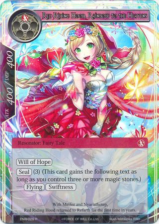 Red Riding Hood Rainbow to the Heavens ENW 029 Rare Foil Red Riding Hood Rainbow to the Heavens ENW 029 Rare Foil