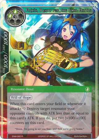 Pricia Ready for the Final Battle ENW 060 Rare Foil Pricia Ready for the Final Battle ENW 060 Rare Foil