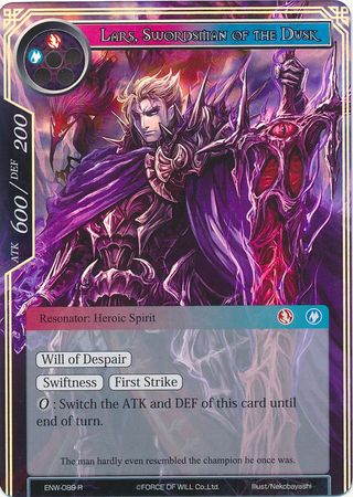 Lars Swordsman of the Dusk ENW 089 Rare Foil Force of Will Echoes of the New World Singles Lars Swordsman of the Dusk ENW 089 Rare Foil Force of Will Echoes of the New World Singles