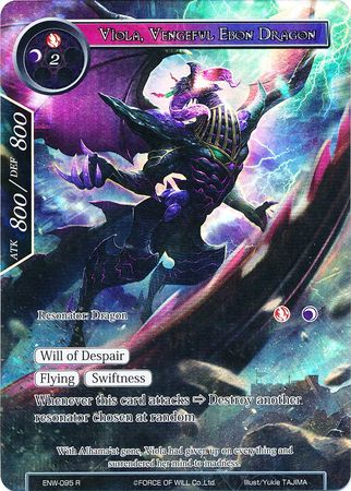 Viola Vengeful Ebon Dragon ENW 095 Rare Full art Force of Will Echoes of the New World Singles Viola Vengeful Ebon Dragon ENW 095 Rare Full art Force of Will Echoes of the New World Singles