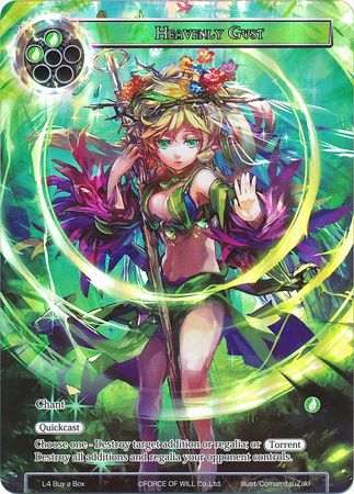 Heavenly Gust L4 Buy a Box Full Art Foil Promo Force of Will Promos Heavenly Gust L4 Buy a Box Full Art Foil Promo Force of Will Promos