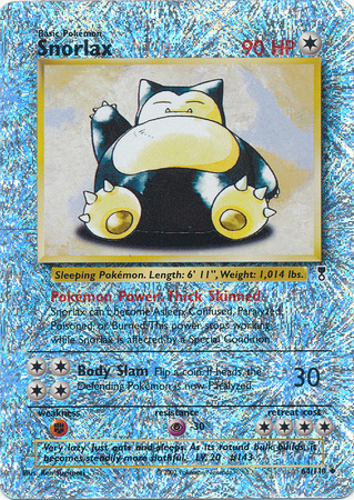 Snorlax 64 110 Uncommon Reverse Holo Legendary Collection Reverse Holo Singles Snorlax 64 110 Uncommon Reverse Holo Legendary Collection Reverse Holo Singles