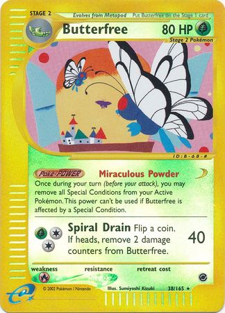 Butterfree 38 165 Rare Reverse Holo Butterfree 38 165 Rare Reverse Holo