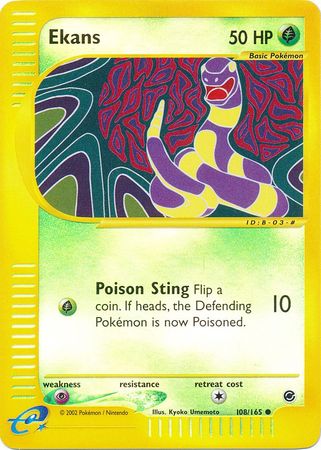 Ekans 108 165 Common Reverse Holo Ekans 108 165 Common Reverse Holo
