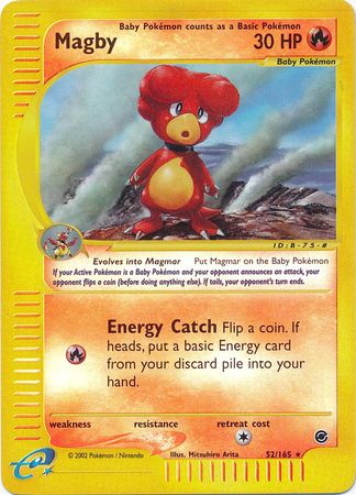 Magby 52 165 Rare Reverse Holo Expedition Reverse Holo Singles Magby 52 165 Rare Reverse Holo Expedition Reverse Holo Singles