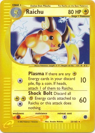 Raichu - 25/165 - Holo Rare Reverse Holo