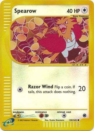 Spearow 130 165 Common Reverse Holo Spearow 130 165 Common Reverse Holo