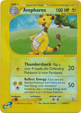 Ampharos 1 147 Rare Reverse Holo Aquapolis Reverse Holo Singles Ampharos 1 147 Rare Reverse Holo Aquapolis Reverse Holo Singles