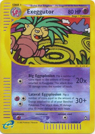 Exeggutor 13 147 Rare Reverse Holo Exeggutor 13 147 Rare Reverse Holo