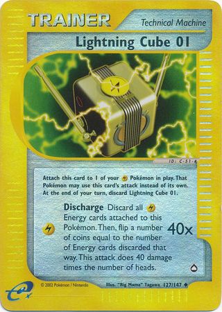 Lightning Cube 01 127 147 Uncommon Reverse Holo Aquapolis Reverse Holo Singles Lightning Cube 01 127 147 Uncommon Reverse Holo Aquapolis Reverse Holo Singles