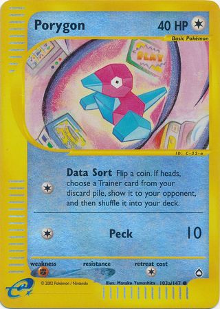 Porygon 103a 147 Common Reverse Holo Porygon 103a 147 Common Reverse Holo