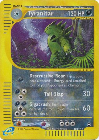 Tyranitar - 40/147 - Rare Reverse Holo