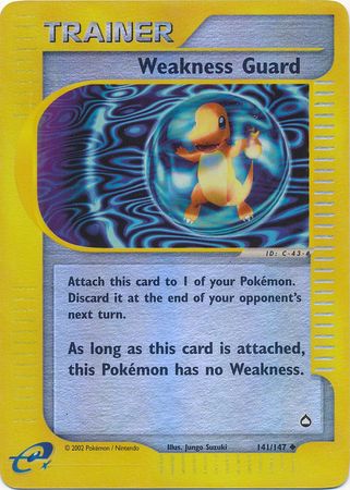 Weakness Guard 141 147 Uncommon Reverse Holo Aquapolis Reverse Holo Singles Weakness Guard 141 147 Uncommon Reverse Holo Aquapolis Reverse Holo Singles