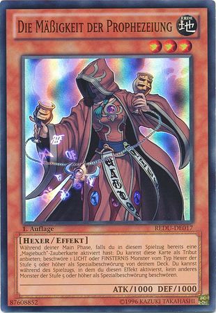 Die Masigkeit der Prophezeiung REDU DE017 Super Rare 1st Edition German Yugioh Cards Die Masigkeit der Prophezeiung REDU DE017 Super Rare 1st Edition German Yugioh Cards