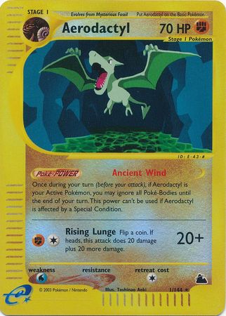 Aerodactyl 1 144 Rare Reverse Holo Skyridge Reverse Holo Singles Aerodactyl 1 144 Rare Reverse Holo Skyridge Reverse Holo Singles