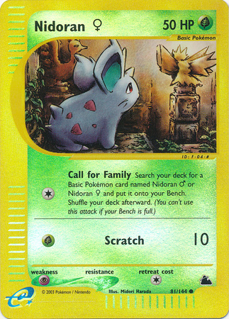 Nidoran f 81 144 Common Reverse Holo Nidoran f 81 144 Common Reverse Holo