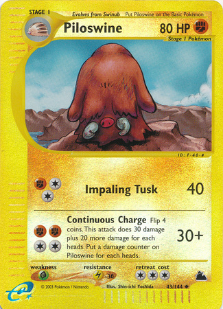 Piloswine 43 144 Uncommon Reverse Holo Skyridge Reverse Holo Singles Piloswine 43 144 Uncommon Reverse Holo Skyridge Reverse Holo Singles