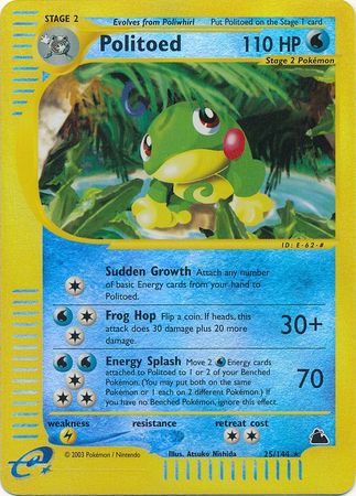 Politoed - 25/144 - Rare Reverse Holo