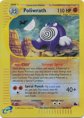 Poliwrath - 26/144 - Rare Reverse Holo