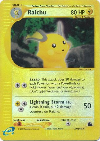 Raichu - 27/144 - Rare Reverse Holo