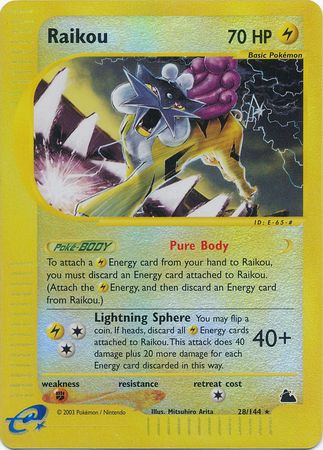 Raikou - 28/144 - Rare Reverse Holo