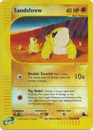 Sandshrew 92 144 Common Reverse Holo Sandshrew 92 144 Common Reverse Holo