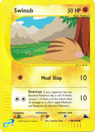 Swinub 108 144 Common Reverse Holo Swinub 108 144 Common Reverse Holo