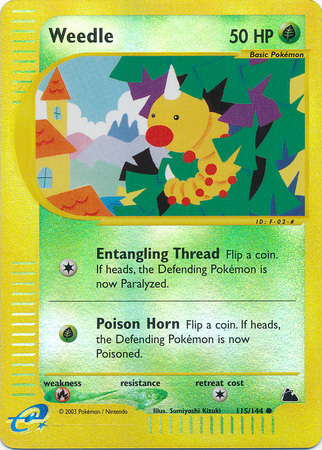 Weedle 115 144 Common Reverse Holo Weedle 115 144 Common Reverse Holo