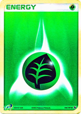 Grass Energy 104 109 Common Reverse Holo Grass Energy 104 109 Common Reverse Holo