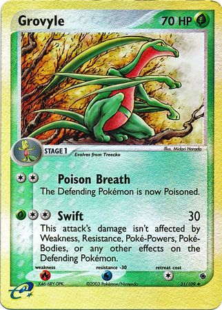 Grovyle 31 109 Uncommon Reverse Holo Ex Ruby Sapphire Reverse Holo Singles Grovyle 31 109 Uncommon Reverse Holo Ex Ruby Sapphire Reverse Holo Singles