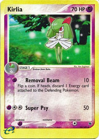 Kirlia 34 109 Uncommon Reverse Holo Kirlia 34 109 Uncommon Reverse Holo