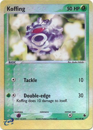 Koffing 54 109 Common Reverse Holo Koffing 54 109 Common Reverse Holo