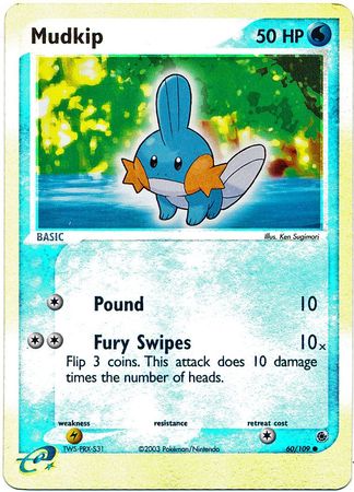 Mudkip 60 109 Common Reverse Holo Mudkip 60 109 Common Reverse Holo
