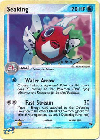 Seaking 21 109 Rare Reverse Holo Seaking 21 109 Rare Reverse Holo