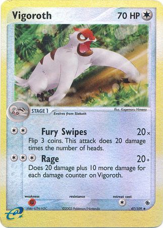Vigoroth 47 109 Uncommon Reverse Holo Vigoroth 47 109 Uncommon Reverse Holo