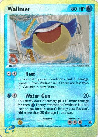 Wailmer 48 109 Uncommon Reverse Holo Wailmer 48 109 Uncommon Reverse Holo
