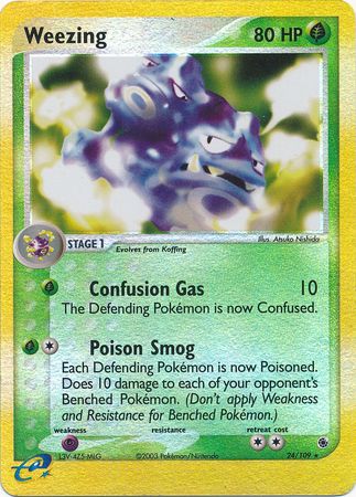 Weezing 24 109 Rare Reverse Holo Ex Ruby Sapphire Reverse Holo Singles Weezing 24 109 Rare Reverse Holo Ex Ruby Sapphire Reverse Holo Singles