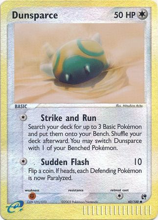 Dunsparce 60 100 Common Reverse Holo Dunsparce 60 100 Common Reverse Holo