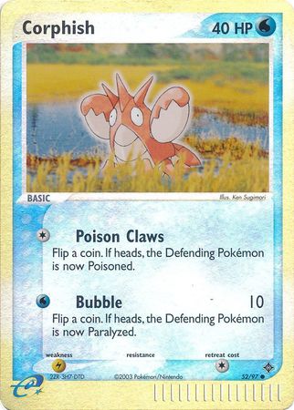 Corphish 52 97 Common Reverse Holo Ex Dragon Reverse Holo Singles Corphish 52 97 Common Reverse Holo Ex Dragon Reverse Holo Singles
