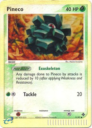 Pineco - 71/97 - Common Reverse Holo