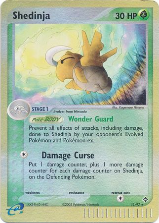 REVERSE HOLO Pokemon SM8 Lost Thunder Shedinja Rare Card 95/214