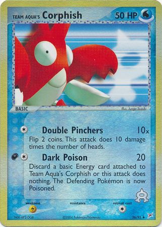 Team Aqua s Corphish 26 95 Uncommon Reverse Holo Team Aqua s Corphish 26 95 Uncommon Reverse Holo
