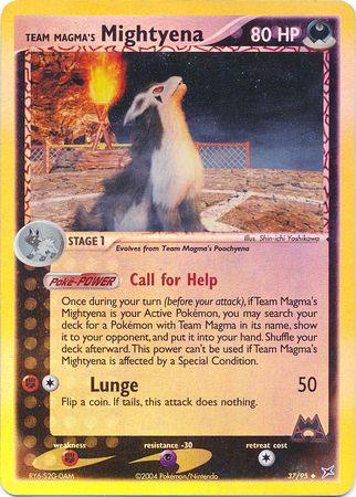 Team Magma's Mightyena - 37/95 - Uncommon Reverse Holo