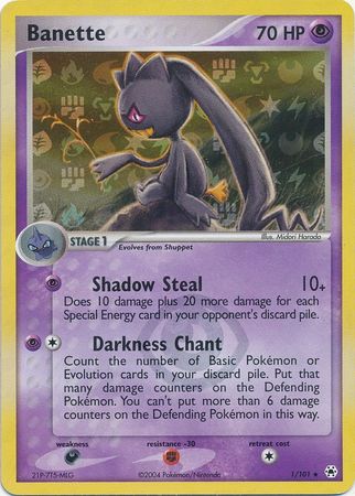 Banette - 1/101 - Holo Rare Reverse Holo