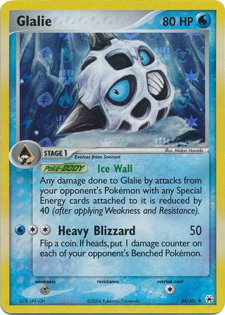 Glalie - 34/101 - Uncommon Reverse Holo