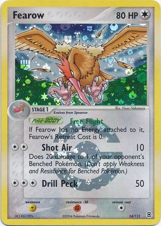 POKEMON EX Fire Red Leaf Green FARFETCH'D 23/112 Rare REVERSE HOLO FOIL PSA  8