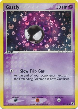 Carta de Jogo: Gastly (Pokémon TCG(Fire Red-Leaf Green Set) Col