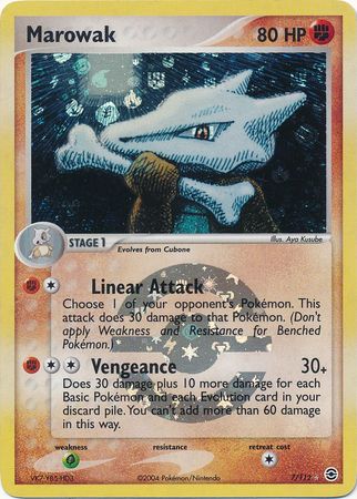 Marowak 7 112 Holo Rare Reverse Holo Marowak 7 112 Holo Rare Reverse Holo
